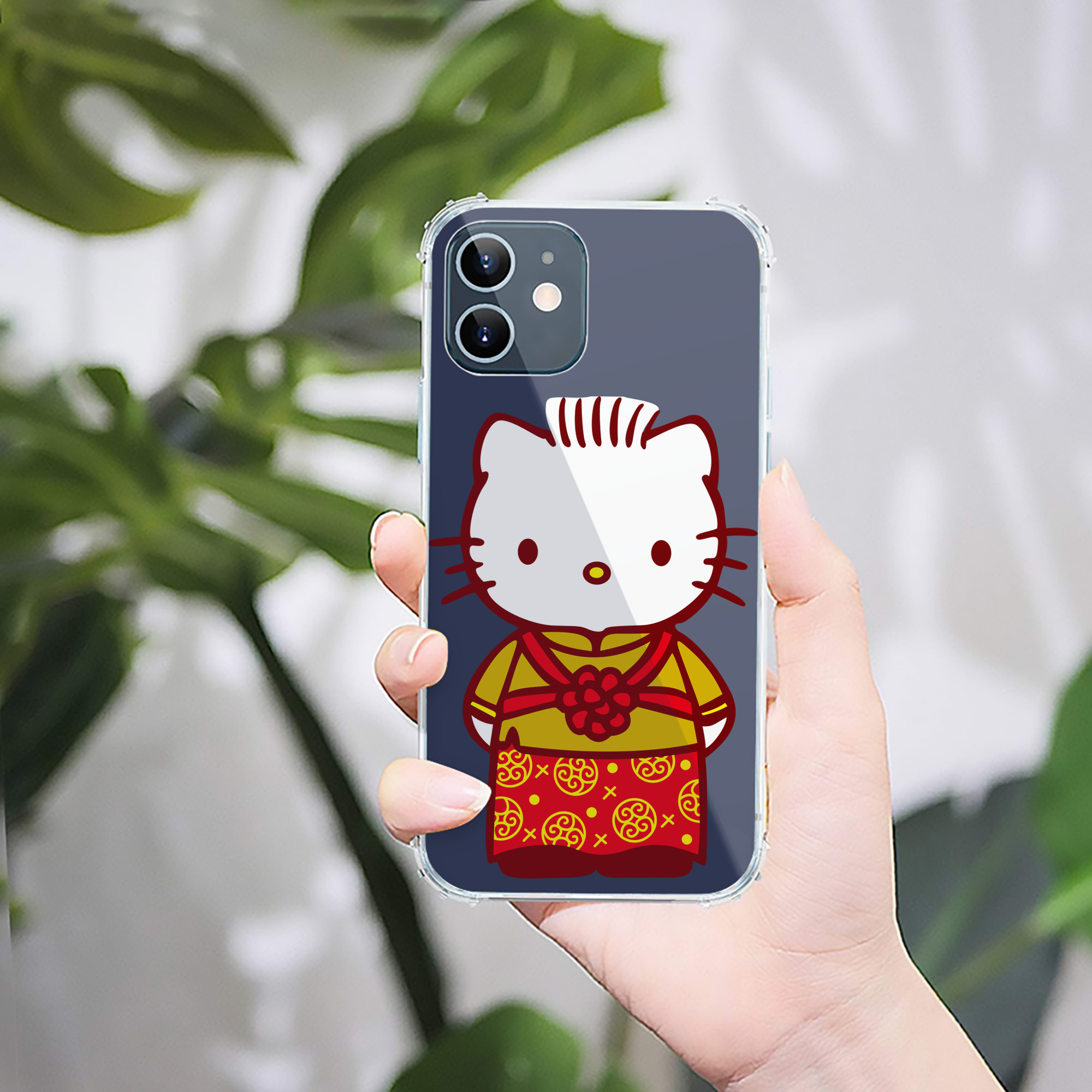（画像用） Hello Kitty ハローキティ 【iPhone 12シリーズ対応】透明スマホケース（クリアソフトケース）